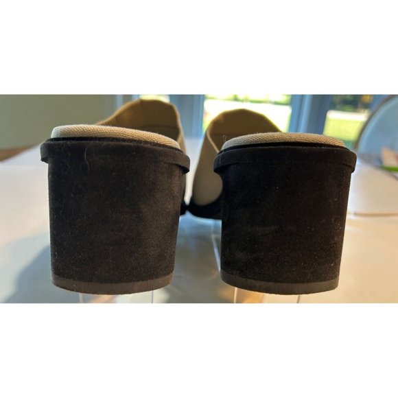 Women's Easy Spirit Slides Size 9 Estenby Natural Fabric Block Heel - Picture 4 of 9